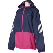 FTK38 [W S2S カラーブロックウィンドブレーカーフーディージャケット レジェンドインクF17×リアルマゼンタ F18 J/L]