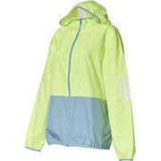FTK38 [W S2S カラーブロックウィンドブレーカーフーディージャケット ハイレゾイエローS19×アッシュグレー S18 J/L]