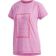 FTF46 [W M4T メッセージプリントTシャツ リアルマゼンタ F18 J/L]