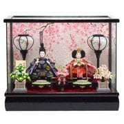Koei-266 [雛ケース飾り 「豆雛黒塗パノラマケース」]