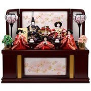 親王官女五人収納飾り「春雪雛」 Koei-331203