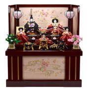 親王官女五人収納飾り「花梨」 Koei-331204