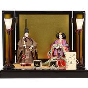 雛人形 立雛飾り 三五親王 正絹 麹塵