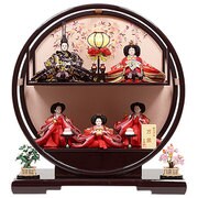 雛人形 丸型2段 五人飾り