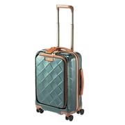 スーツケース フロントオープン 旅行目安:1泊~2泊 33L ダークグリーン 3-9976-55-160