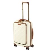 スーツケース フロントオープン 旅行目安:1泊~2泊 33L ミルク 3-9976-55-170