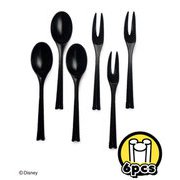 14405 ディズニー カトラリーセット 6PC/ ミッキー BLACK [キャラクターグッズ]