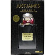 AURA NOIR 7800mAh 大容量 モバイルバッテリー 香水ボトル型 12ヶ月間安心保証 iPhone & Android対応 JJS-BY-000002