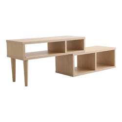 コンパクト伸縮テレビ台 (32型まで対応) (LEAD-リード-) オーク LA-75EX-OAK