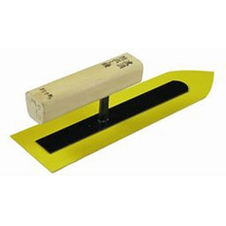 プラスチック中首鏝 黄 210mm [左官用品]