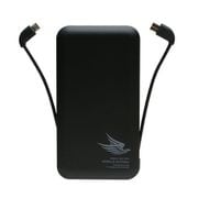 モバイルバッテリー「世界飛翼」 10000mAh 2タイプケーブル収納機能付(Type-C & Micro USB) ブラック JF-PEACE12MCK