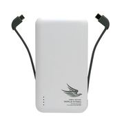 モバイルバッテリー「世界飛翼」 10000mAh 2タイプケーブル収納機能付(Type-C & Micro USB) ホワイト JF-PEACE12MCW