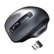 マウス Bluetooth ワイヤレス 無線 両対応 静音 小型 ブルーLED 5ボタン つまみ持ち マルチペアリング レシーバー収納 戻る/進むボタン搭載 カウント切り替え機能 機能割り当て 中型サイズ Bluetooth4.0 2.4GHz ガンメタリック MA-WBTBL135GM