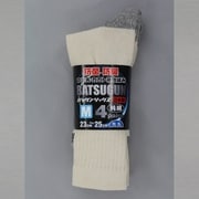 23～25cm 2328-4P-M ばつぐんソックス 先丸 生成 4足組