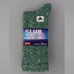 25～27cm 3903-3P-L スラブポイントソックス 先丸カラー