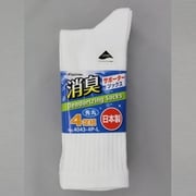 25~27cm 4043-4P-L 消臭サポーター 先丸 しろ 4足組