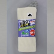 25～27cm 4044-4P-L 消臭サポーター 先丸 生成 4足組