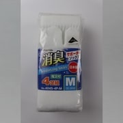 23~25cm 4045-4P-M 消臭サポーター指又付 しろ 4足組