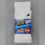 25～27cm 4045-4P-L 消臭サポーター指又付 しろ 4足組