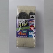 23~25cm 4046-4P-M 消臭サポーター指又付 生成 4足組