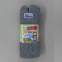 25～27cm 3062-3P L まいどおお絹指又 杢カラー 3足組