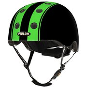 自転車ヘルメット ストライプ ダブルグリーンブラック マッド M-L(52cm~58cm) 幼児~小学生・ジュニア(4歳~12歳)