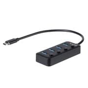 4ポートUSB 3.0ハブ USB-C - 4× USB-A 各ポートごとにオン/オフ・スイッチ付き HB30C4AIB