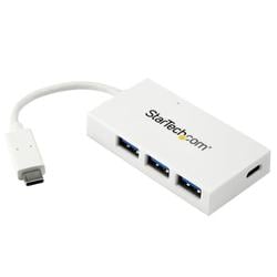 4ポートUSB 3.0ハブ USB Type-C接続 USB-C - 1× USB-C/3× USB-A ホワイト HB30C3A1CFBW