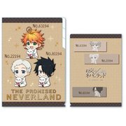 ぎゅぎゅっとクリアファイル 3ポケット 約束のネバーランド 3人 [キャラクターグッズ]
