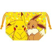 キャラクターグッズ PMKN1095 マチ付巾着 ポケットモンスター ピカチュウとイーブイ