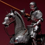 タケヤ式自在置物 15世紀ゴチック式エクエストリアンアーマー シルバー [塗装済可動フィギュア 全高約147mm]