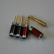 Wネジ止式 金メッキ BFAバナナプラグ 4個組 PS-BFACB(G)