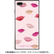 AB-0956-IP7P-PINK [iPhone 8 Plus/7 Plus スクエア型ガラスケース HONEY MI HONEY ハニーミーハニー Gizmobies ギズモビーズ PINK KISS]