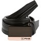 プレート バックル ベルト-カッパー メンズブラックフリー(ウエスト100cmまで対応可能)