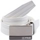 プレート バックル ベルト-カッパー メンズホワイトフリー(ウエスト100cmまで対応可能)