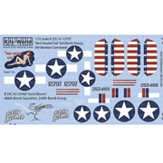 KW172190 1/72 WW.II アメリカ軍 B-25Cミッチェル Red Headed Gal ＆ Sand Blower ノーズアート機デカール [プラモデル用品]