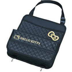 KT544 [車内収納用品 シートバックポケット（ティッシュ用ボックス付）ハローキティB&G]