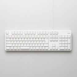 有線フルキーボード USB接続 メンブレン式 日本語配列 109キー ホワイト TK-FCM104WH