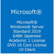 Windows Svr Std 2019 64Bit Japanese AE DVD 10 Clt 16 Core License [ライセンスソフト]