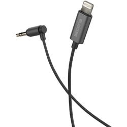 車載用AUXケーブル Lightning-φ3.5オス（L字） スリムデザイン 0.5m ブラック MPA-CL35L05BK