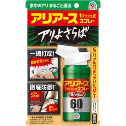 アリアース　1プッシュ式スプレー　60回分　80ｍＬ [アリ用 殺虫剤 屋内外用 駆除剤 蟻対策]