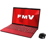 ノートパソコン LIFEBOOK AHシリーズ/15.6型ワイド/Corei7-8565U/メモリ 8GB/HDD 1TB/Blu-rayドライブ/Windows 10 Home 64ビット/Office Home and Business 2019/ガーネットレッド FMVA53D1R