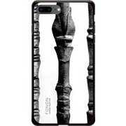 GCN-VB10-B-BK [GLASS PRINT iPhone 8 Plus/7 Plus VINTAGE BOTANICAL Stalk BK]
