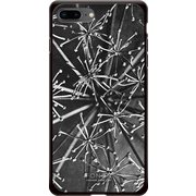 GCN-VB11-B-BK [GLASS PRINT iPhone 8 Plus/7 Plus VINTAGE BOTANICAL Araliacordata BK]