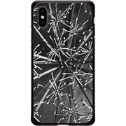 GCN-VB11-C-BK [GLASS PRINT iPhone XS/X VINTAGE BOTANICAL Araliacordata BK]