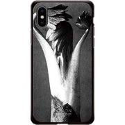 GCN-VB12-C-BK [GLASS PRINT iPhone XS/X VINTAGE BOTANICAL Sprout BK]