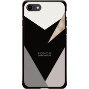 GCN-GP01-A-BK [GLASS PRINT iPhone 8/7 GEOMETRIC PATTERN Delta BK]