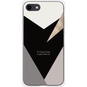 GCN-GP01-A-TL [GLASS PRINT iPhone 8/7 GEOMETRIC PATTERN Delta TL]