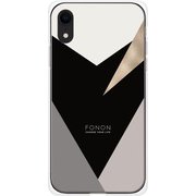GCN-GP01-D-TL [GLASS PRINT iPhone XR GEOMETRIC PATTERN Delta TL]