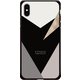 GCN-GP01-E-BK [GLASS PRINT iPhone XS Max GEOMETRIC PATTERN Delta BK]